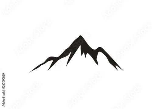 Mountain silhouette  minimalist icon for logo design