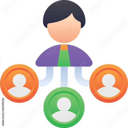 Gradient color illustration for Mlm network