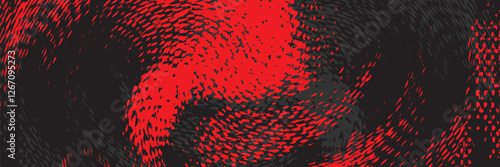 black red dragon decal brush fire volcano lava sakura Asia Japan anime style illustration sporty background banner, vector.