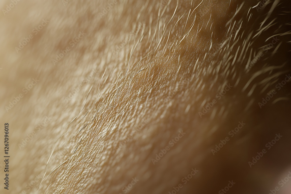Fototapeta premium Close-up view of human skin with fine hairs