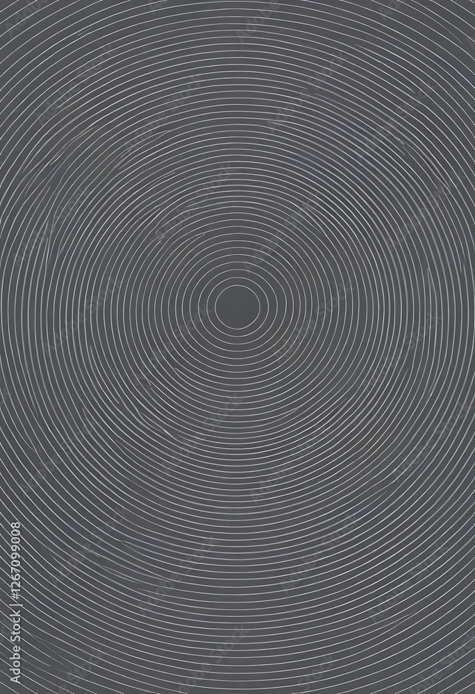 Hypnotic Concentric Circles on Dark Gray Background, Ripple Effect Hypnotic Concentric Circles on Dark Gray Background, Ripple Effect