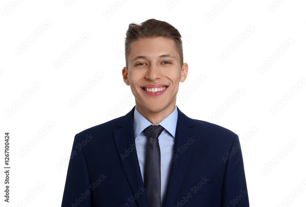 Handsome young man in suit on white background Handsome young man in suit on white background