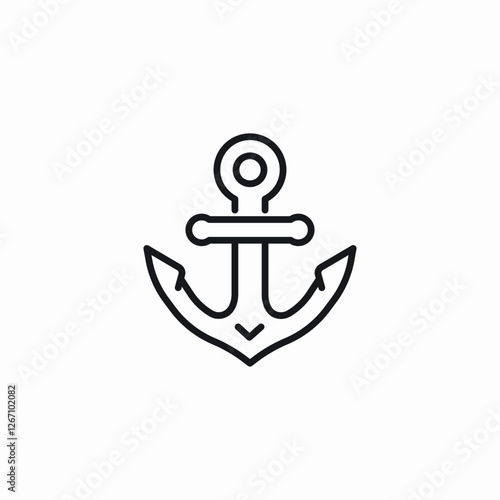 anchor ship icon sign vector