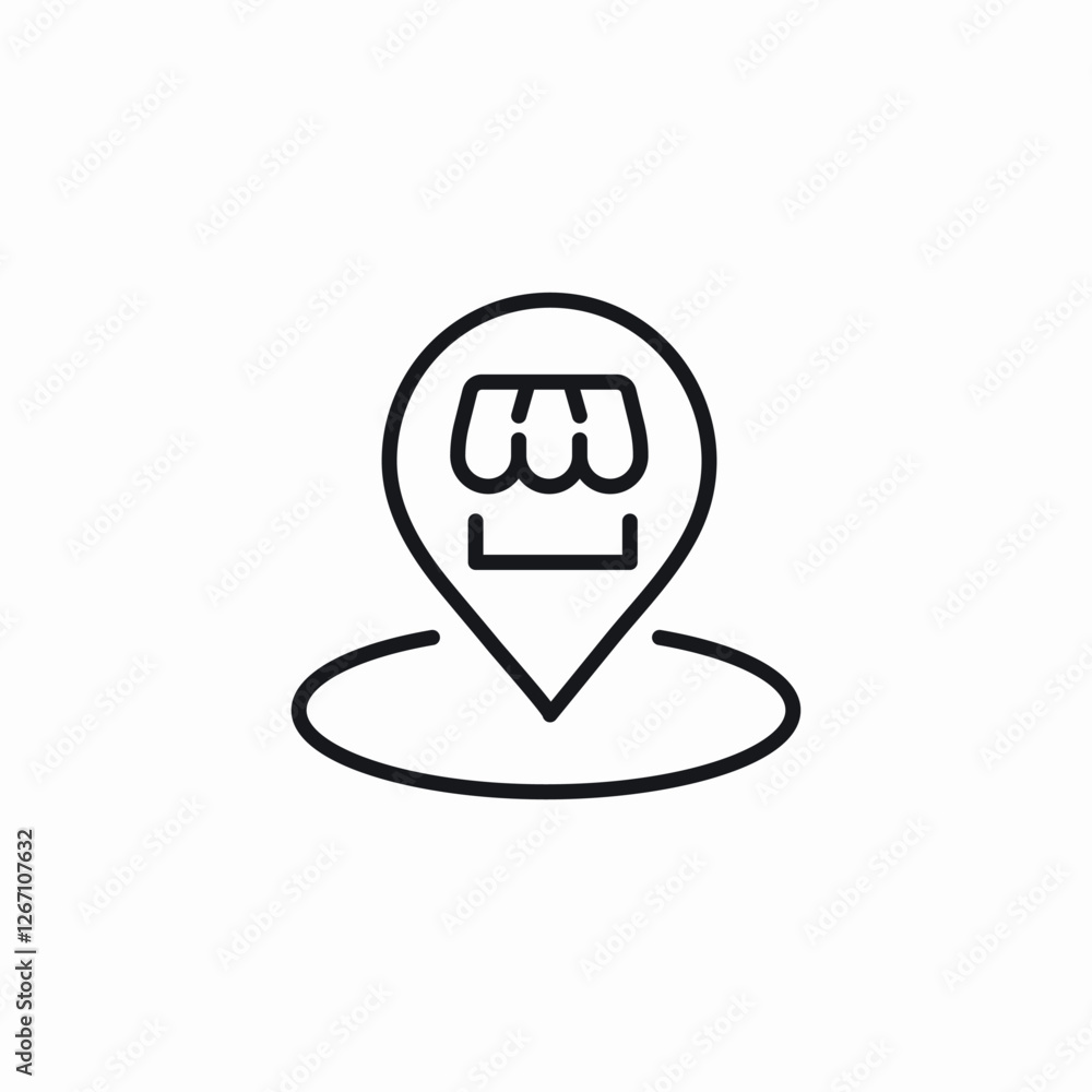 store pin location icon sign vector store pin location icon sign vector