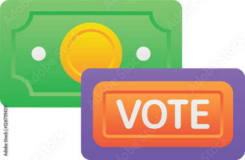 Gradient color illustration for Buying vote