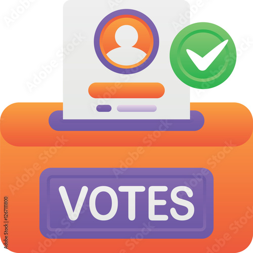 Gradient color illustration for Ballot box
