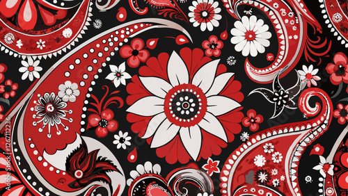Paisley Pattern fabric abstract design backdrop background