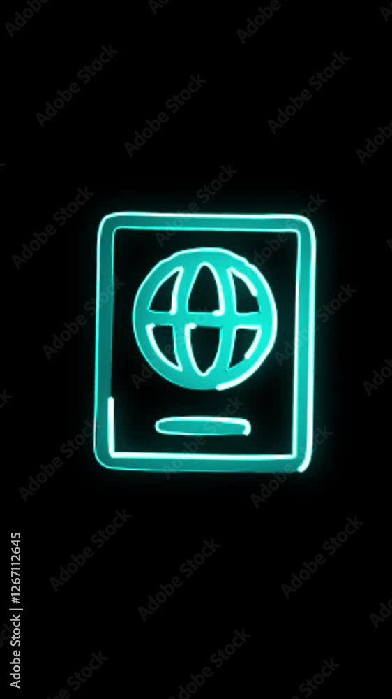 Mobile Network sign animated neon button, web icon, social media icons, glowing element Mobile Network sign animated neon button, web icon, social media icons, glowing element