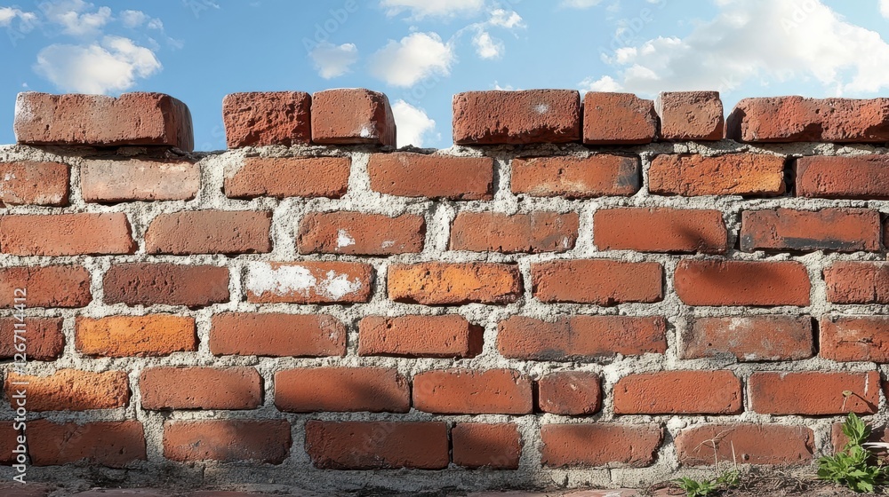 Obraz premium red old brick texture wall background