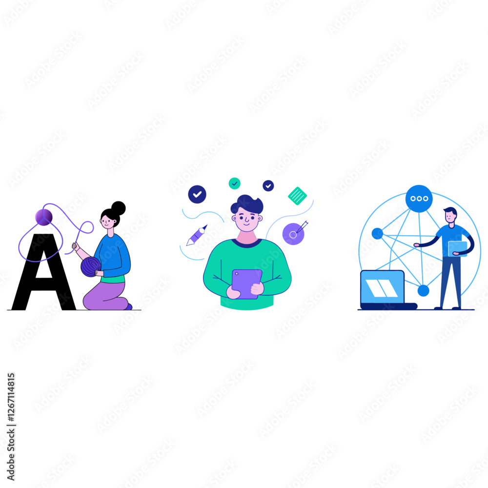 Developing business skills flat concept vector illustrations set. Become leader, studying and do tasks in time cartoon composition. Commercial company creative idea for website, presentation Developing business skills flat concept vector illustrations set. Become leader, studying and do tasks in time cartoon composition. Commercial company creative idea for website, presentation
