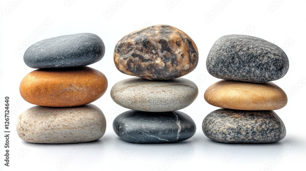 stack of flat rough stones isolated on transparent background stack of flat rough stones isolated on transparent background