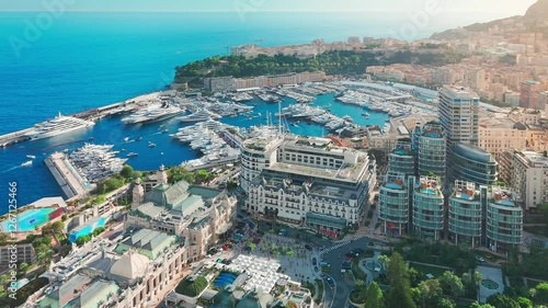 Aerial view of the Monte-Carlo casino in Monaco.