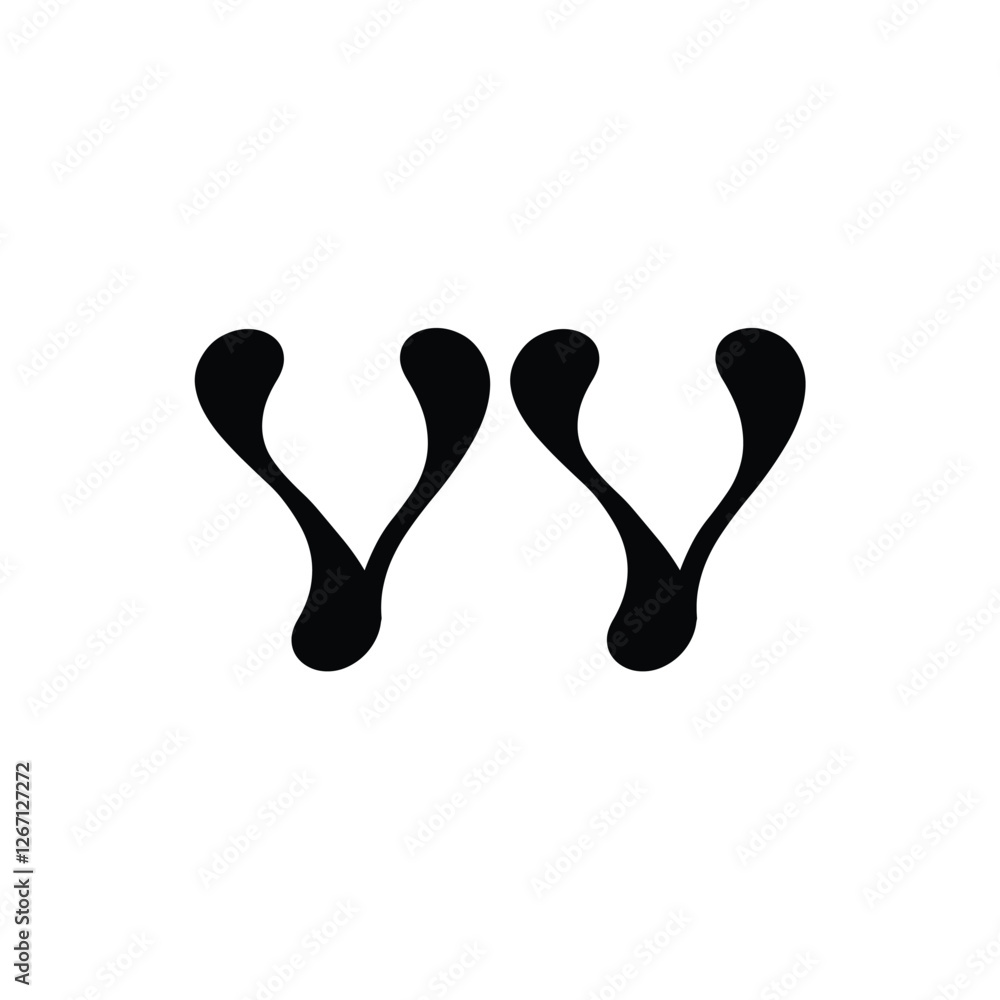 VV monogram logo design letter text name symbol monochrome logotype alphabet character simple logo VV monogram logo design letter text name symbol monochrome logotype alphabet character simple logo