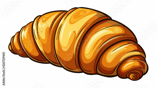 croissant isolated on white background