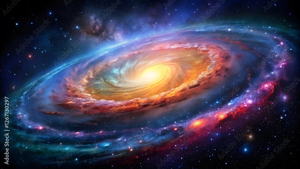 Spiral Galaxy, Cosmic Nebula, Celestial Swirl Spiral Galaxy, Cosmic Nebula, Celestial Swirl