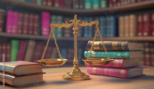 Scales of Justice: Balancing Legal Codes with Wisdom,  Ancient Laws, Modern Courts,  Equitable Solutions,  Globally. photo