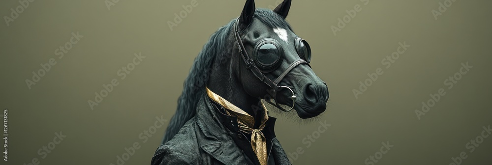 The Dapper Dark Horse: A Steampunk Equestrian Portrait The Dapper Dark Horse: A Steampunk Equestrian Portrait