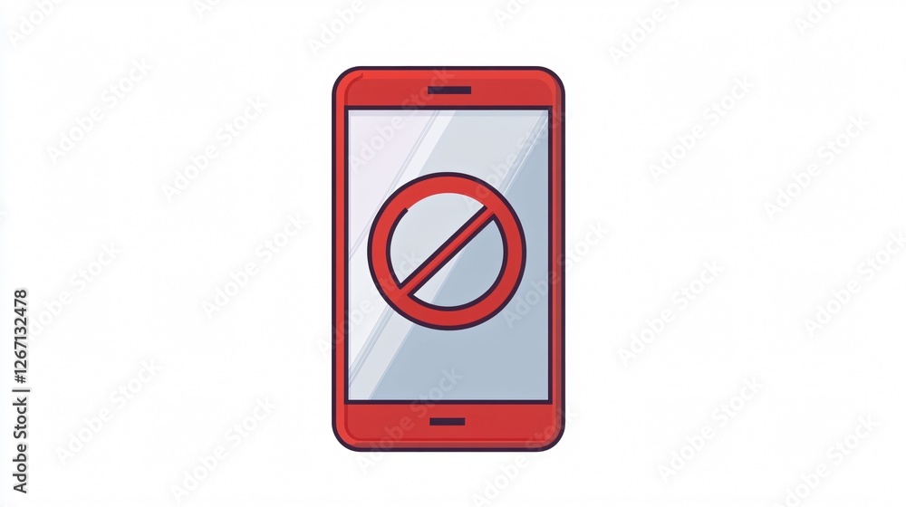 No Mobile Phone Zone Sign Vector Illustration No Mobile Phone Zone Sign Vector Illustration