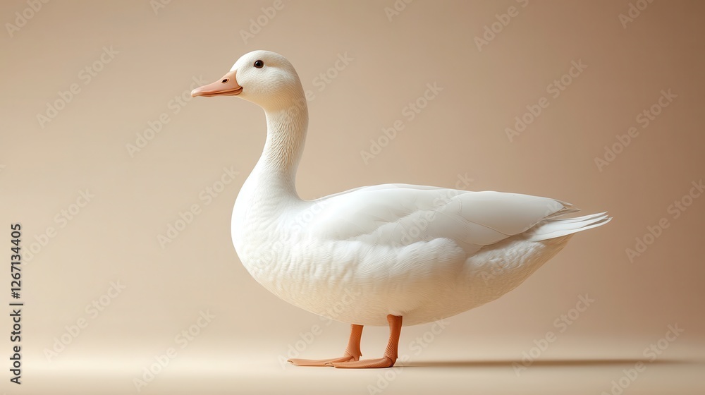 Obraz premium white duck isolated on transparent background