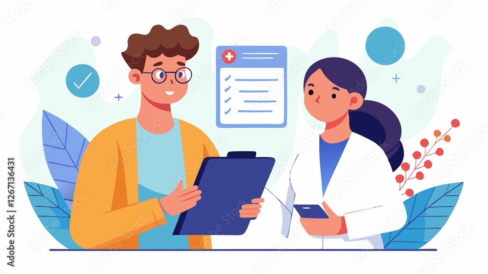 This image depicts a doctor carefully explaining test results to a patient, showcasing the importance of effective communication and shared understanding in the doctor-patient relationship, providing This image depicts a doctor carefully explaining test results to a patient, showcasing the importance of effective communication and shared understanding in the doctor-patient relationship, providing