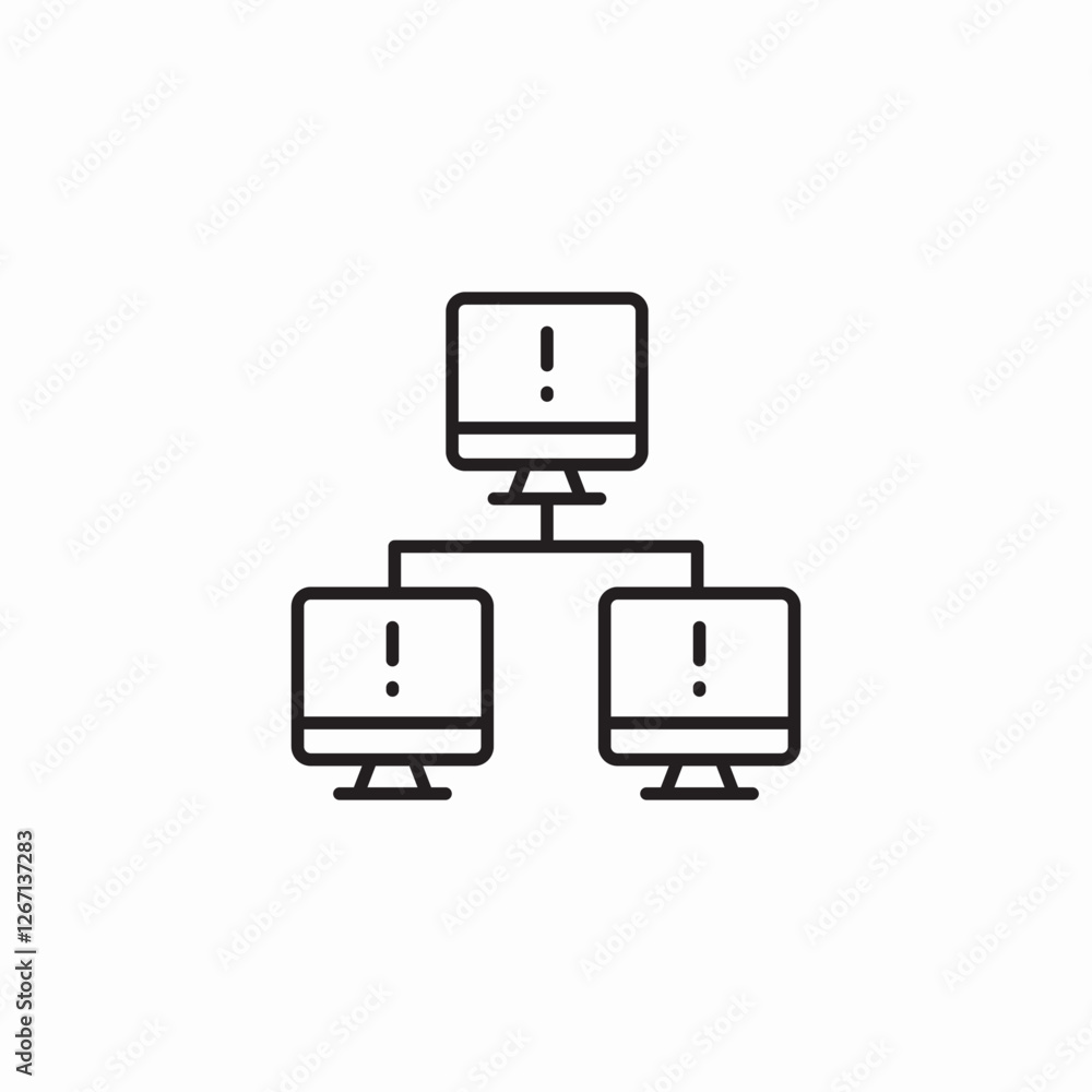 computer network notice icon sign vector computer network notice icon sign vector