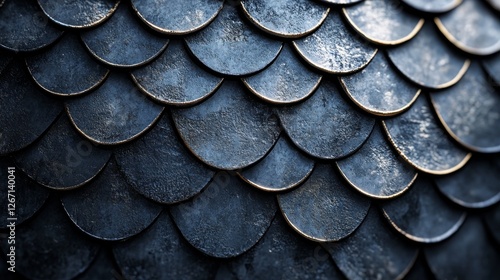 Wallpaper Mural A pattern of overlapping metallic scales creates a textured surface Torontodigital.ca