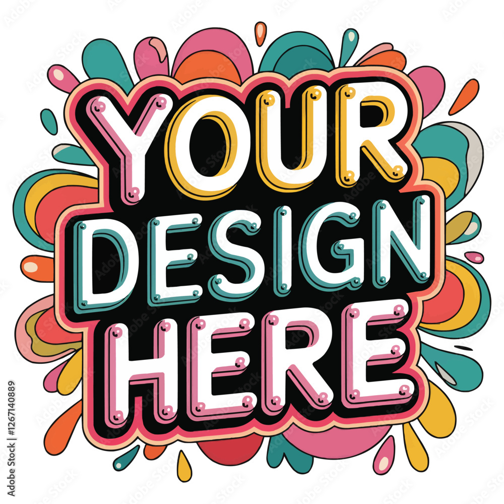 Fototapeta premium Your Design Here awesome typography t-shirt design