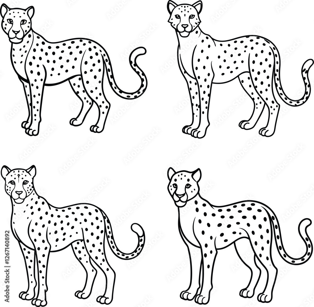 Obraz premium Wild Animal Coloring Pages for Kids