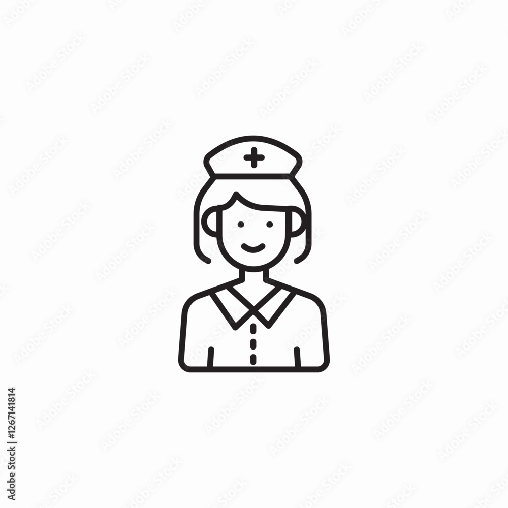 nurse staff icon sign vector nurse staff icon sign vector