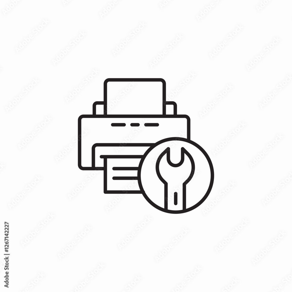 printer repair icon sign vector printer repair icon sign vector