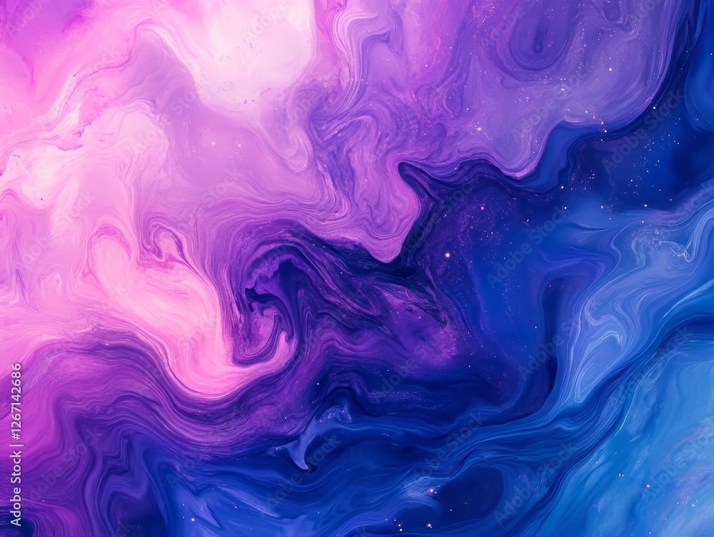 Fototapeta premium Abstract Purple and Blue Swirl Galaxy Background