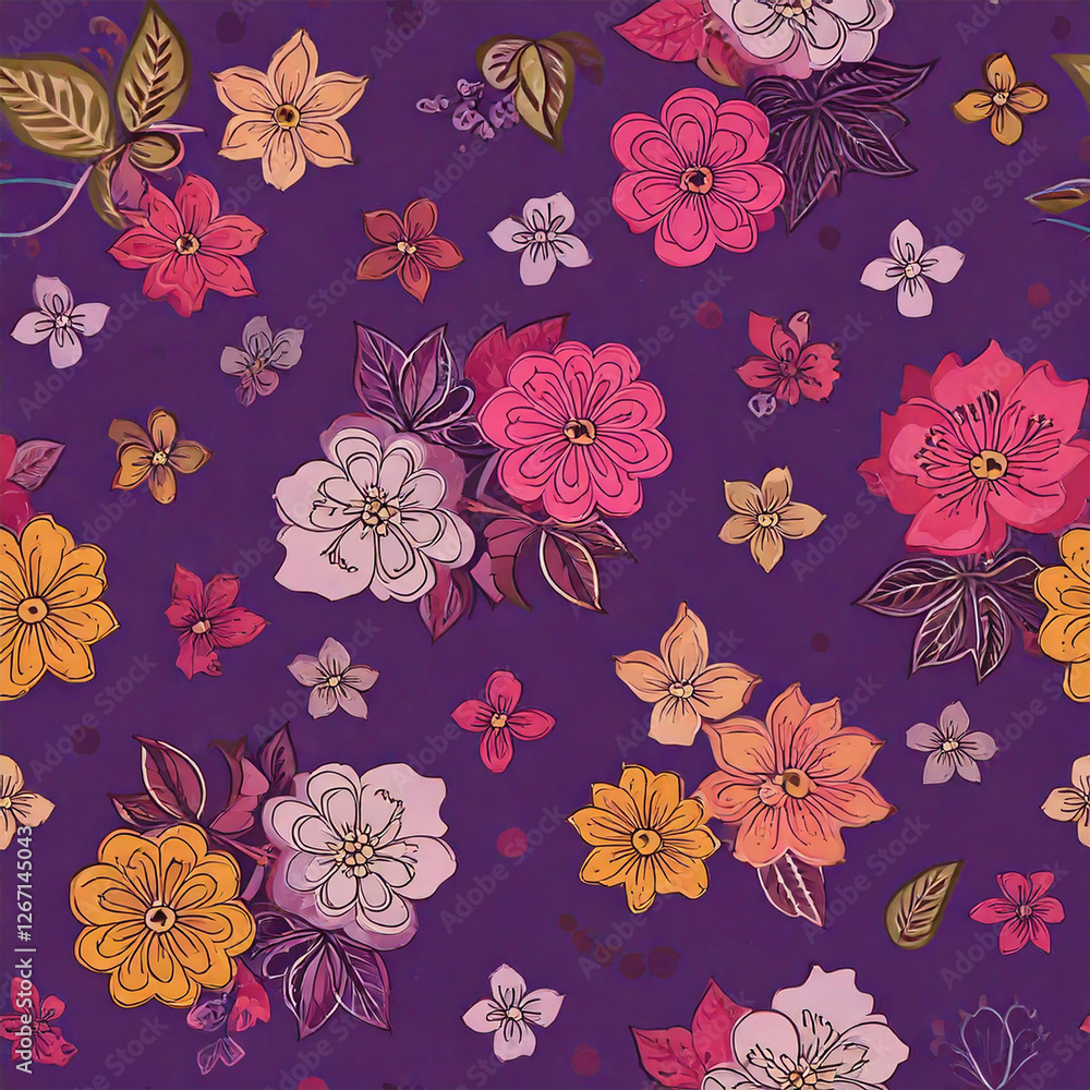Fototapeta premium seamless floral pattern