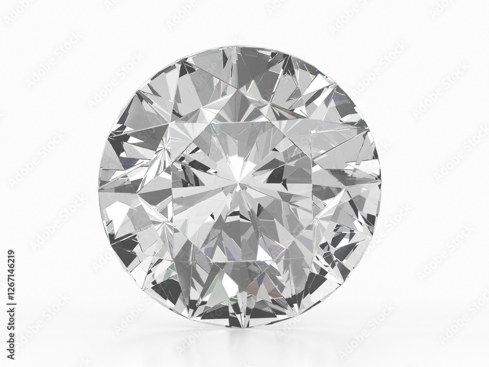 Dazzling diamond with high quality on a white background Dazzling diamond with high quality on a white background