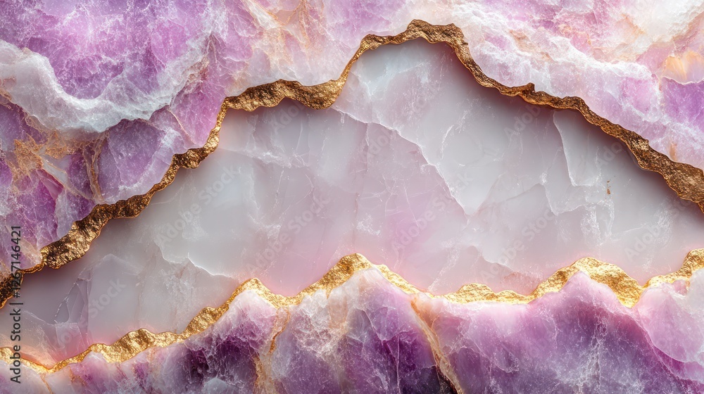 Obraz premium Pink and Gold Onyx Stone Texture: Luxurious Marble Background