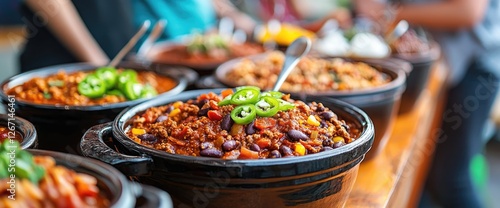 Chili cook-off outdoor festival food