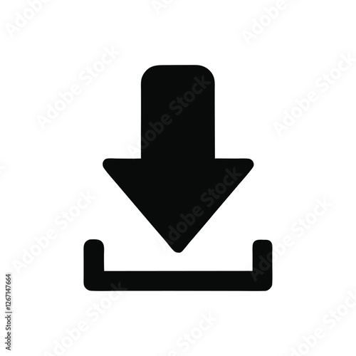 download arrow icon sign vector