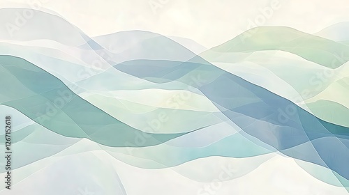 Wallpaper Mural Abstract Pastel Mountain Range Landscape Art Torontodigital.ca