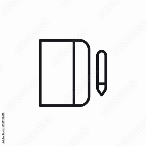 agenda notes icon sign vector