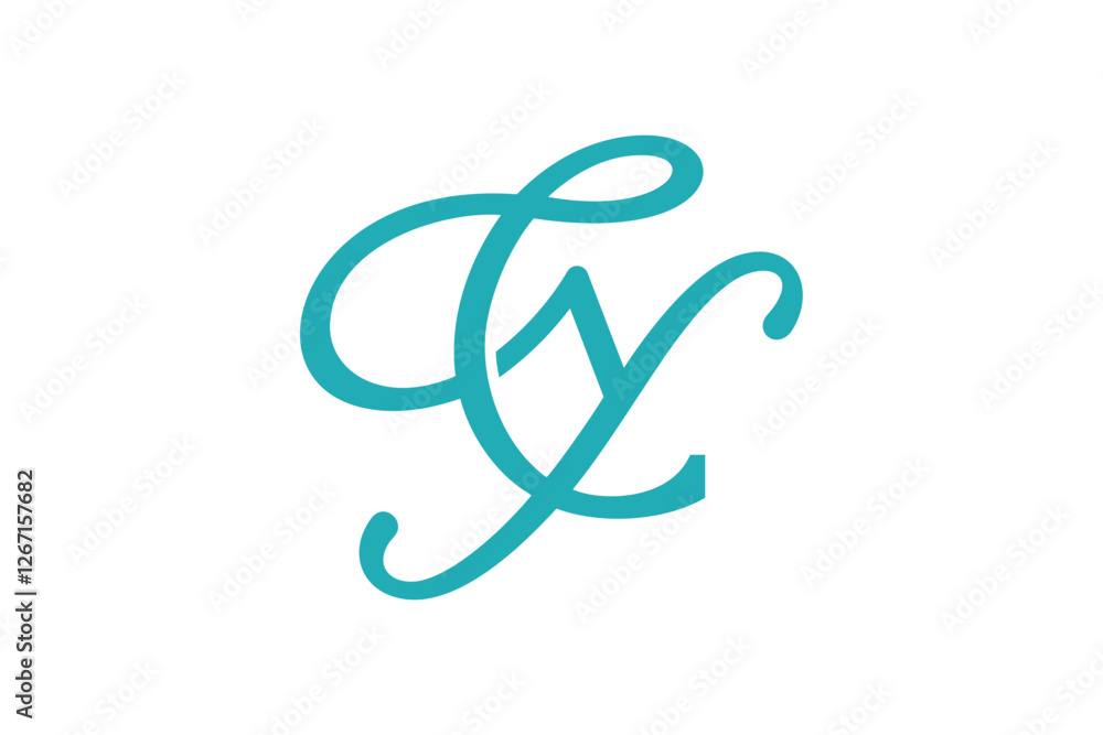 Fototapeta premium CY Letter Logo Design