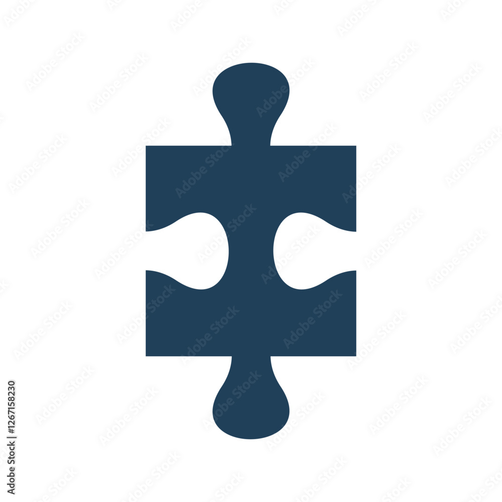 Obraz premium Puzzle icon, jigsaw puzzle icon vector