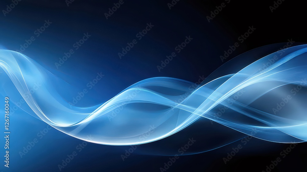 Abstract Blue Waves Dark Background Design Abstract Blue Waves Dark Background Design