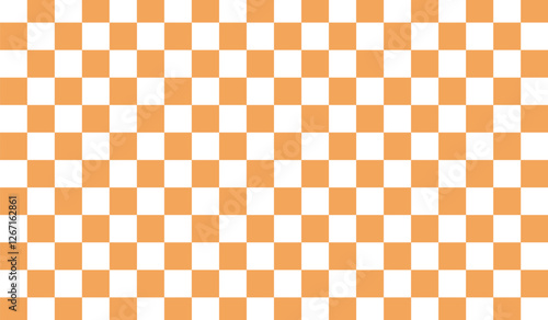 checker pattern square orang and white background design template