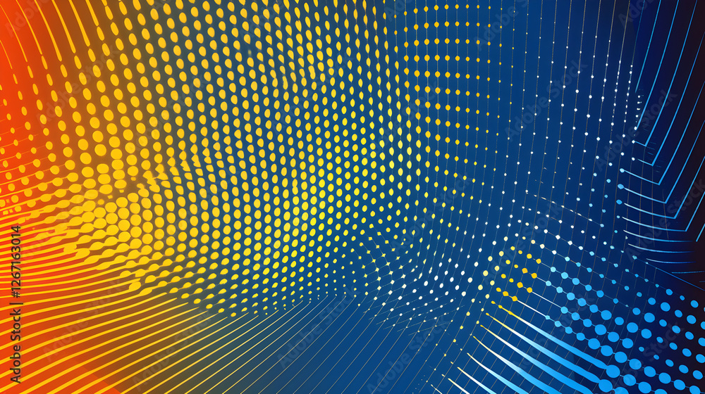 Obraz premium Abstract design featuring vibrant gradients and dotted patterns for digital backgrounds.