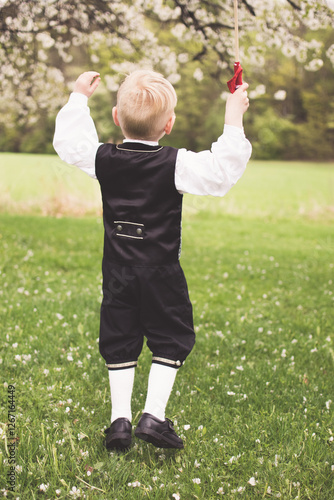 Boy celebrating the national day in Norway