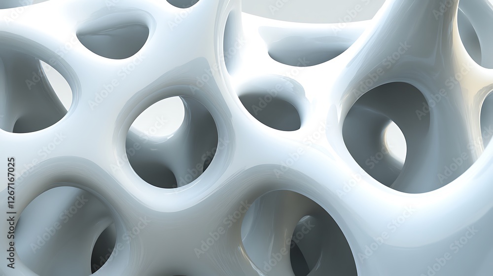 Abstract White Organic Structure Design Abstract White Organic Structure Design