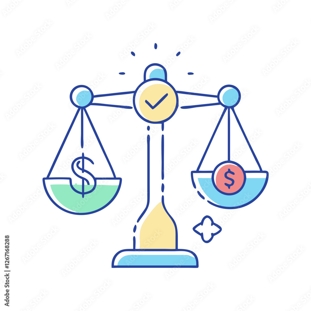 balance icon, balance vector illustration-simple illustration of balance, perfect for balance logos and icons