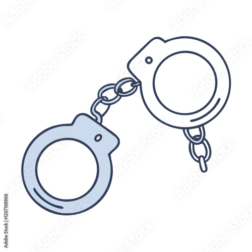 handcuffs icon, handcuffs vector illustration-simple illustration of handcuffs, perfect for handcuffs logos and icons