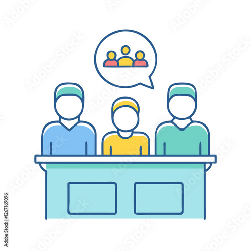 jury deliberation icon, jury deliberation vector illustration-simple illustration of jury deliberation, perfect for jury deliberation logos and icons