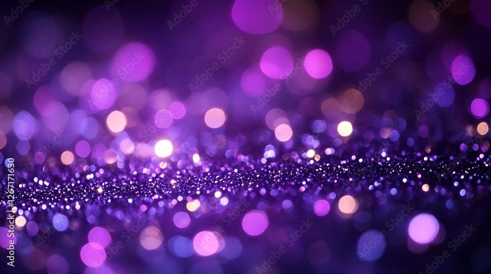Purple Glitter Background With Sparkling Lights Purple Glitter Background With Sparkling Lights