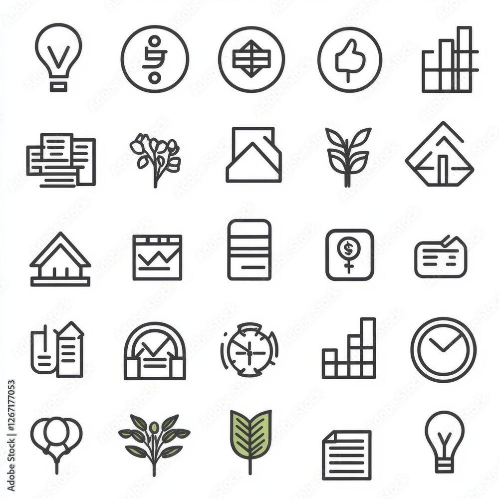 Fototapeta premium Icons graphic designer isolated with white background, editable stroke vector set of icons for web design